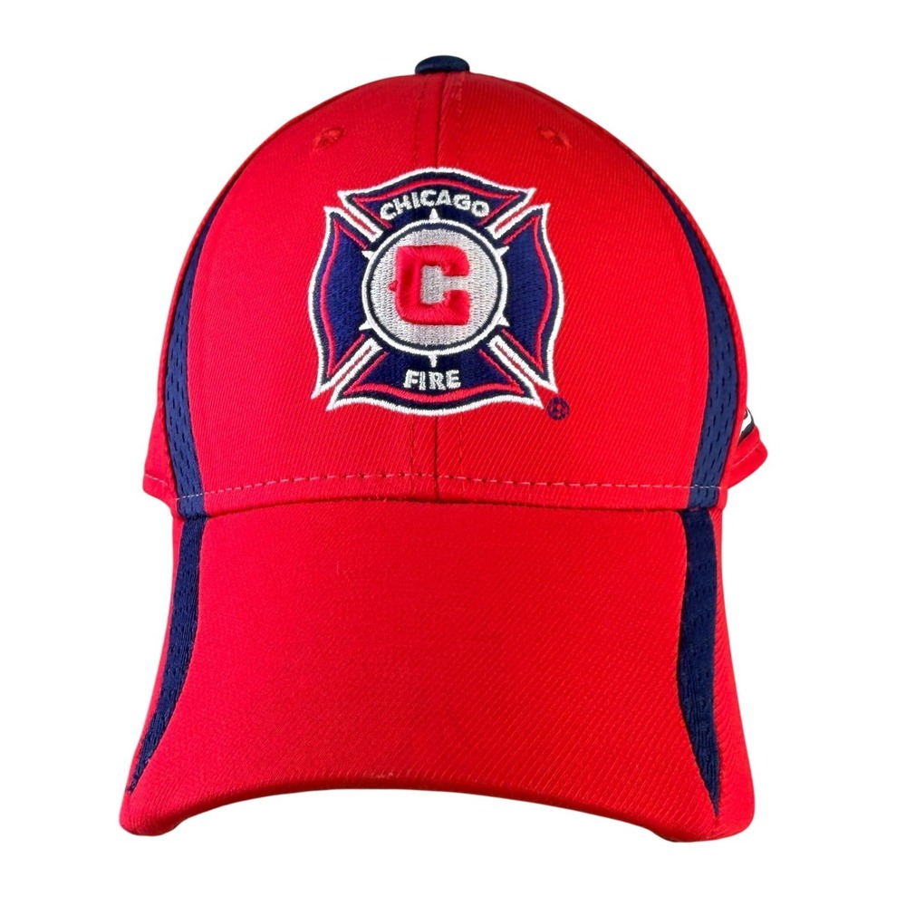 Adidas Chicago Fire MLS Climalite FitMax Hat L/XL Red Soccer Cap Crew Vintage
